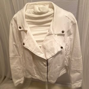 Two By Vince Camuto White Jean Jacket/ Size 3X